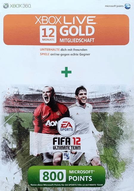 Buy Xbox Live 12 Monate Gold Mitgliedschaft 800 Microsoft Points