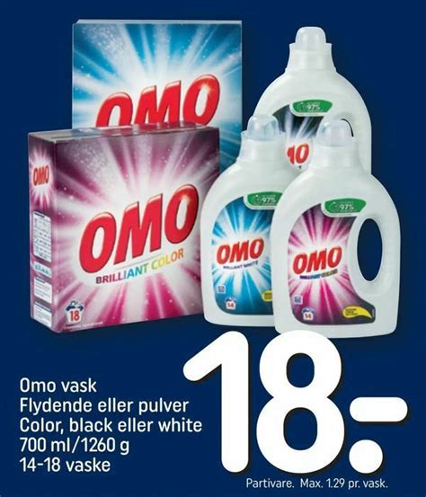 Omo Vask Flydende Eller Pulver Color Black Eller White Tilbud Hos Rema