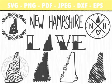 New Hampshire Svg New Hampshire Svg Bundle Nh Svg New Etsy México