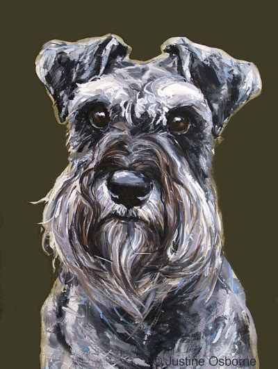 Portrait Of A Mini Schnauzer Schnauzer Drawing Schnauzer Art Mini