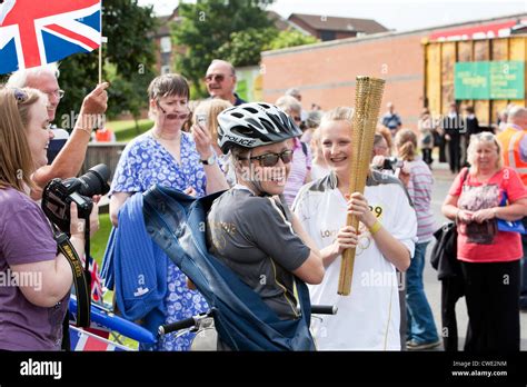 Olympic 2012 Torch Relay In Great Yarmouth Stock Photo Alamy