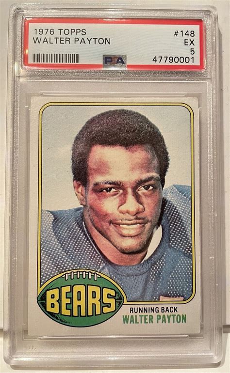 Topps Walter Payton Rookie Card Chicago Bears Hof Psa Ebay