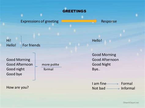 Greetings And Introduction