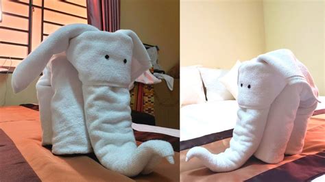 Elephant Towel Folding បត់កន្សែងរូបដំរី Youtube