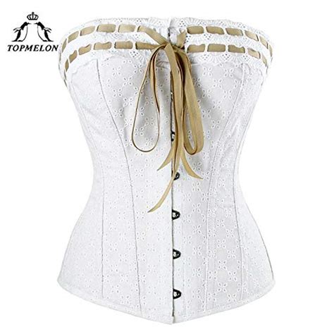 Buy ZZEBRA White TOPMELON Steampunk Sexy Corset Bustier Gothic