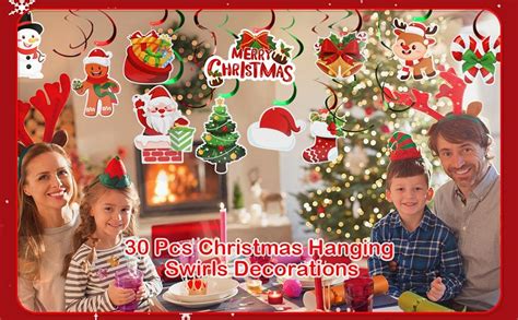 Amazon Derayee Pcs Christmas Hanging Swirls Decorations Xmas