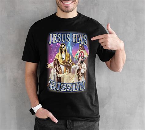 Jesus Has Rizzen Shirt Vintage God Christian Unisex T Shirt Etsy