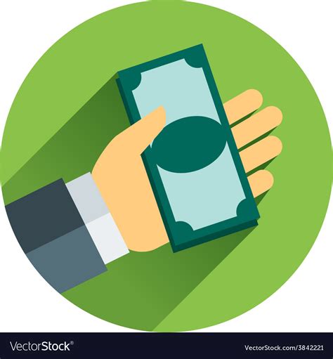 Cash on hand cartoon business Royalty Free Vector Image