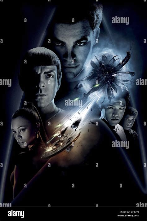 ZOE SALDANA, ZACHARY QUINTO, CHRIS PINE, JOHN CHO, ANTON YELCHIN POSTER ...