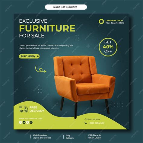 Premium Psd Psd Furniture Banner Template