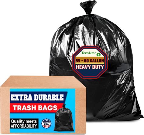 55 60 Gallon Trash Bags Value Pack 100 Bags Wties Large