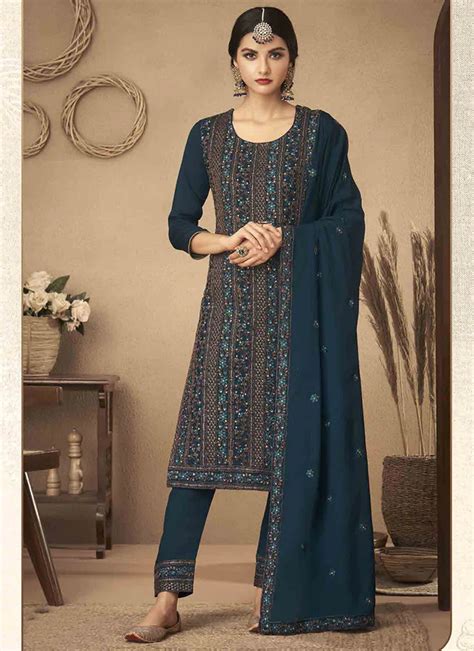 Royal Blue Heavy Designer Work Traditional Festive Special Salwar Suit