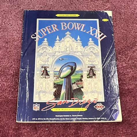 Programme Super Bowl Xxii Nfl Denver Broncos V Washington Redskins