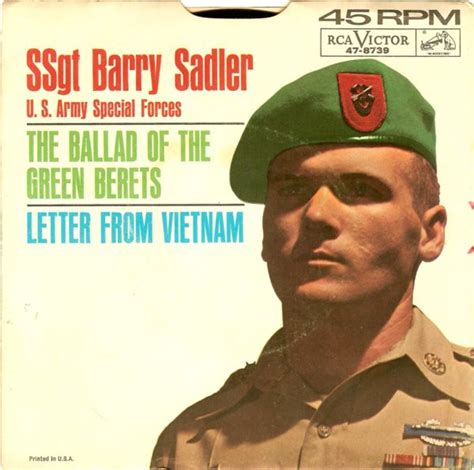 SSgt Barry Sadler* - The Ballad Of The Green Berets / Letter From ...