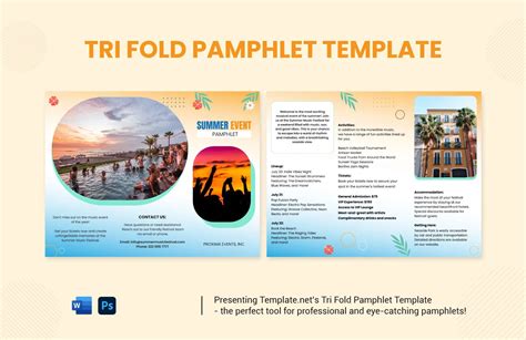 Blank Tri Fold Brochure Template Psd Online Dakora Co