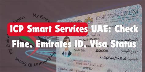 ICP Smart Services UAE Check Fine Emirates ID Visa Status