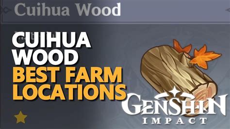 Cuihua Wood Genshin Impact Locations Youtube