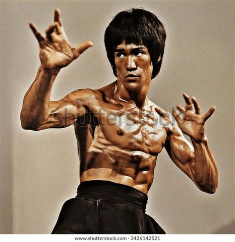 Bruce Lee Fighting Pose Ai Generated Image 2426142521 Shutterstock