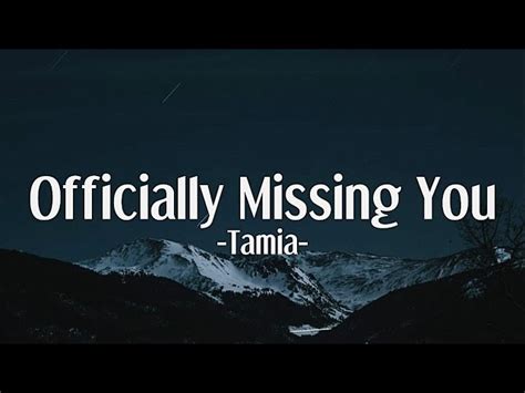 Tamia Officially Missing You