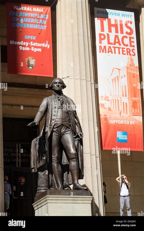 George Washington statue Federal Hall on Wall Street, New York City ...