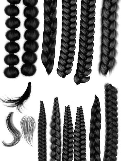 Procreate Braids Brush Set Procreate Hair Brushes Procreate Etsy