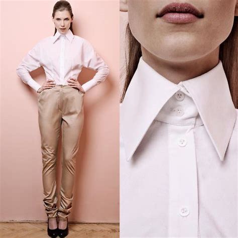 Fashion Shirts Woman Shirt White Shirts Style Women High Collar