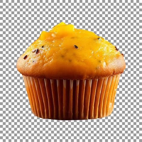 Premium Psd Delicious Mango Muffin Isolated On Transparent Background