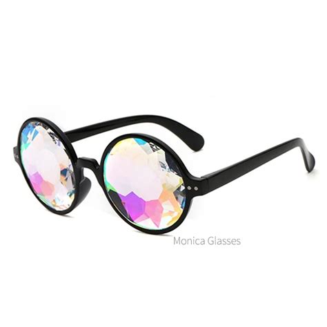 Glasses Rave Men Round Kaleidoscope Sunglasses Women Party Psychedelic