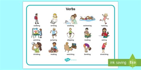 Verbs Word Mat Teacher Made