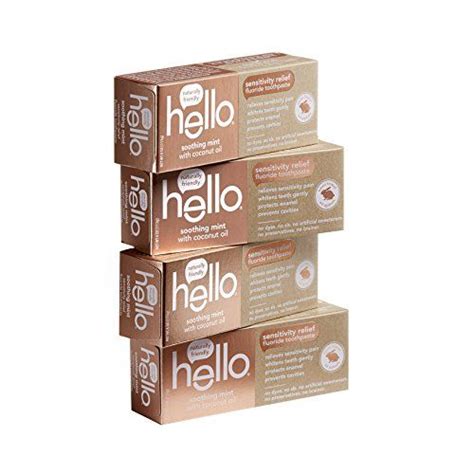 Hello Oral Care Sensitivity Relief Fluoride Toothpaste With No Artificial Sweeteners Sls Free