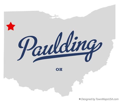 Map of Paulding, OH, Ohio