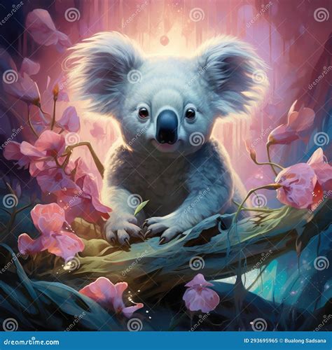 Ai Generated Illustration Wildlife Concept Of Koala Kangaroo Island Australia Stock Image