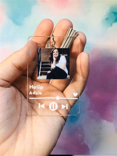 Custom Album Spotify Glass Art Keychain Etsy In 2020 Easy Diy Art