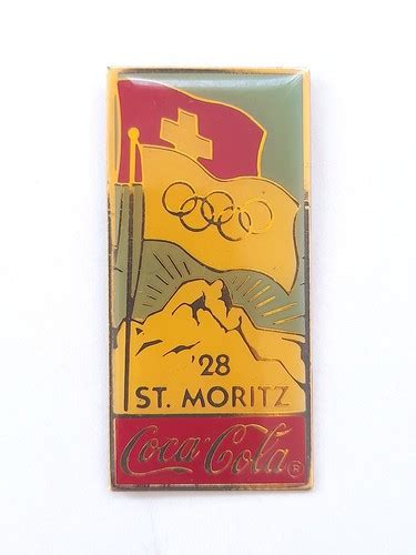 Odznaka Retro Zimowe Igrzyska Olimpijskie Sankt Moritz Coca Cola