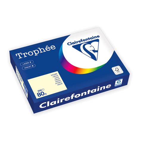 Papier Couleur Clairefontaine A Troph E Pastel Ivoire G Ramette De