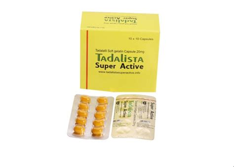 Tadalafil 20 Mg Tadalista Super Active Soft Gelatin Capsules At Rs 25