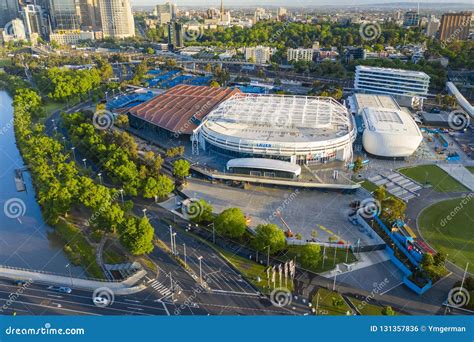 Aerial View of Melbourne Park, Home of the Australian Open Tennis ...