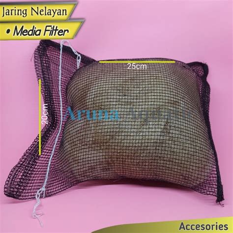 Jual JARING NELAYAN MEDIA FILTER AQUARIUM KOLAM AQUASCAPE 1kg Shopee