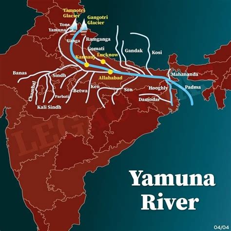 Map Of The Yamuna River Area Geography Lessons