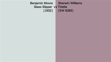 Benjamin Moore Glass Slipper Vs Sherwin Williams Thistle Sw