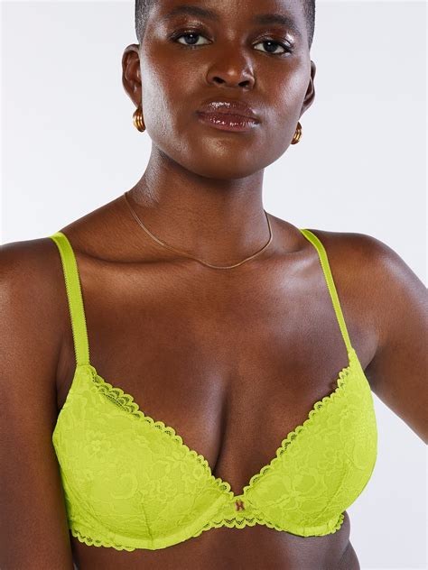 Floral Lace Push Up Bra In Green Savage X Fenty