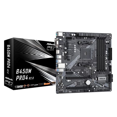 Дънна платка ASRock B450M B450M Pro4 R2.0 | Цена - JAR Computers