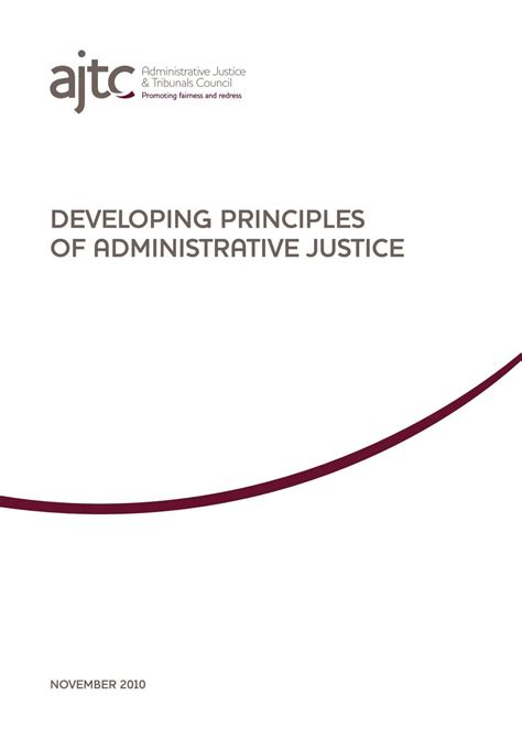 Developing Principles Of Administrative Justice