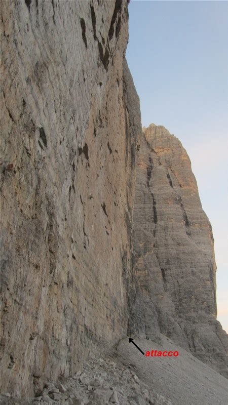 Tre Cime Di Lavaredo Cima Grande M 2998 Parete Nord Via Hasse