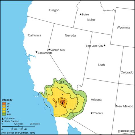 California Earthquake Map Collection