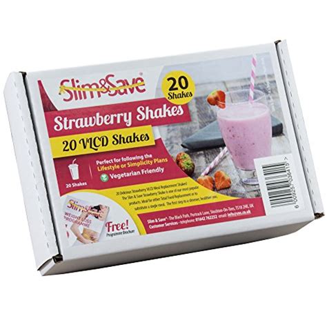 20 Strawberry Vlcd Meal Replacement Diet Shakes By Slim And Save® Thin Diet