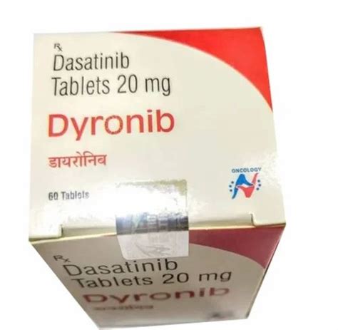 Dyronib 20mg Dasatinib Tablets Hetero Healthcare At Rs 3250 Bottle In