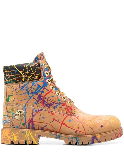 Timberland Pride Paint Splatter Print Boots In Natural For Men Lyst