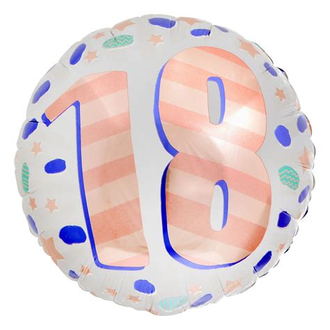 Buy Spots And Stripes 18th Birthday 18 Inch Foil Helium Balloon For Gbp 2 79 Card Factory Uk