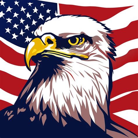 Premium Vector Independence Day Bald Eagle Design